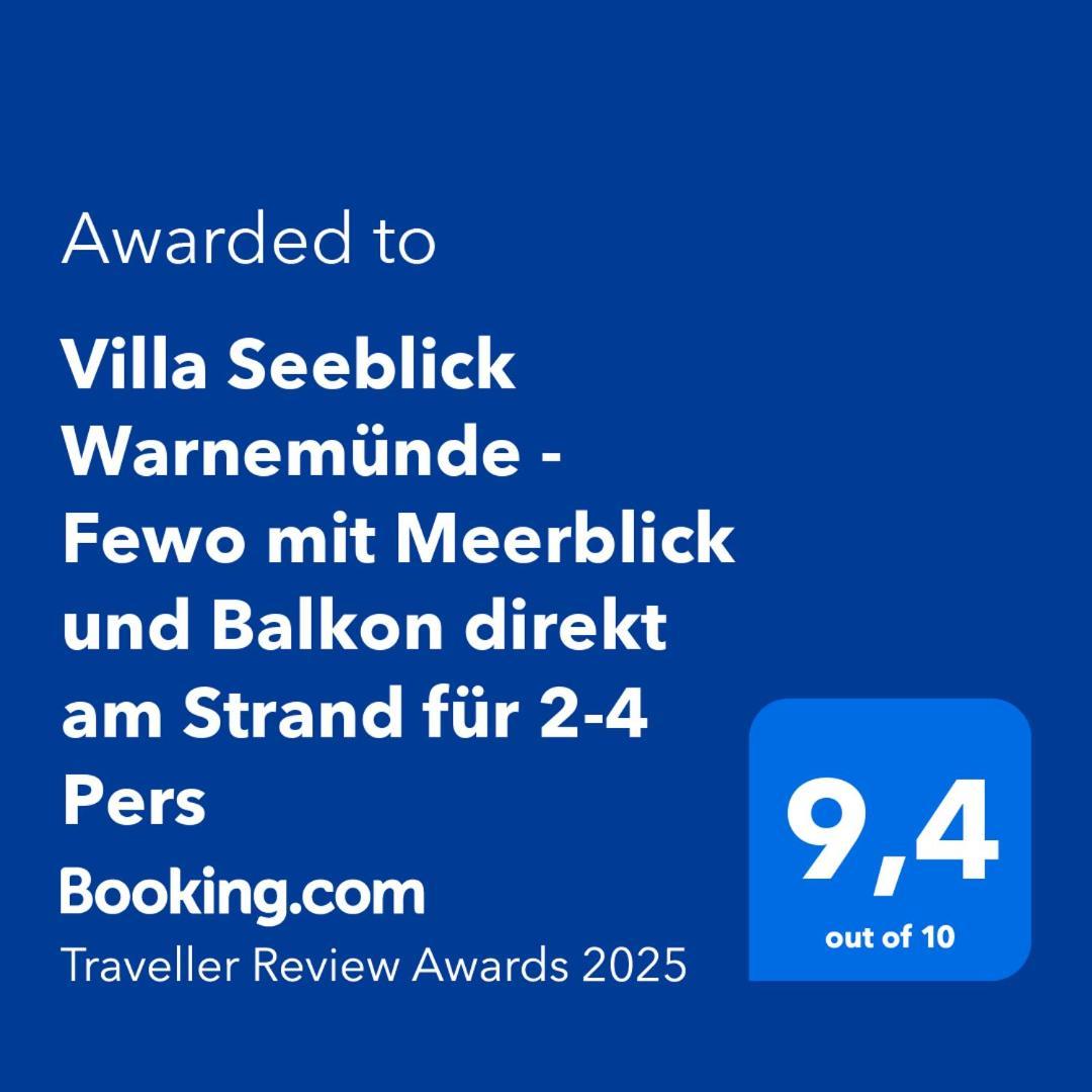 Villa Seeblick Warnemuende - Fewo Mit Meerblick Und Balkon Direkt Am Strand Fuer 2-4 Pers Rostock Esterno foto
